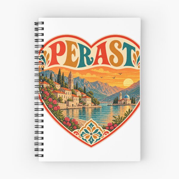 Item preview, Vintage Perast Heart - Retro Montenegro Travel Souvenir designed and sold by VisualArtsOasis.