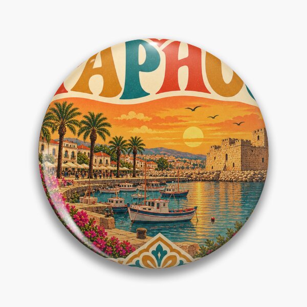 Artikelvorschau, Vintage Paphos Herz – Retro-Reisesouvenir aus Zypern entworfen und verkauft von VisualArtsOasis.