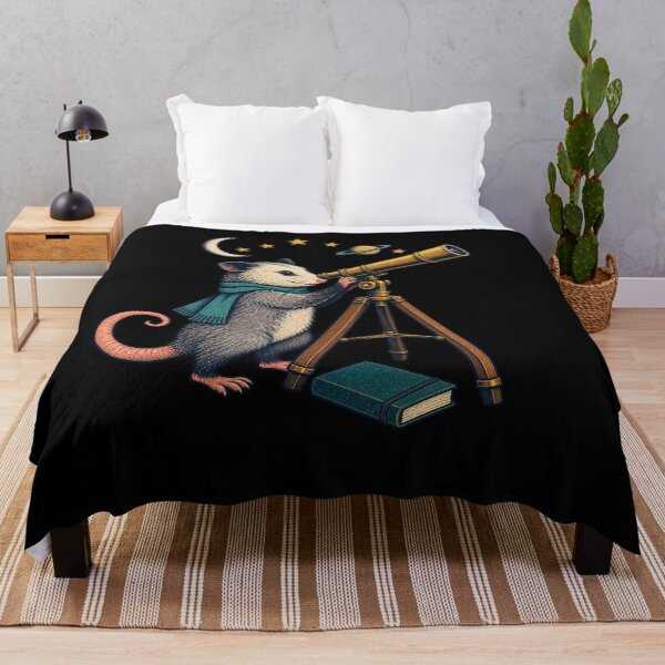 Item preview, Stargazing Opossum Telescope – Cozy Astronomy Possum designed and sold by suechtmpoa.