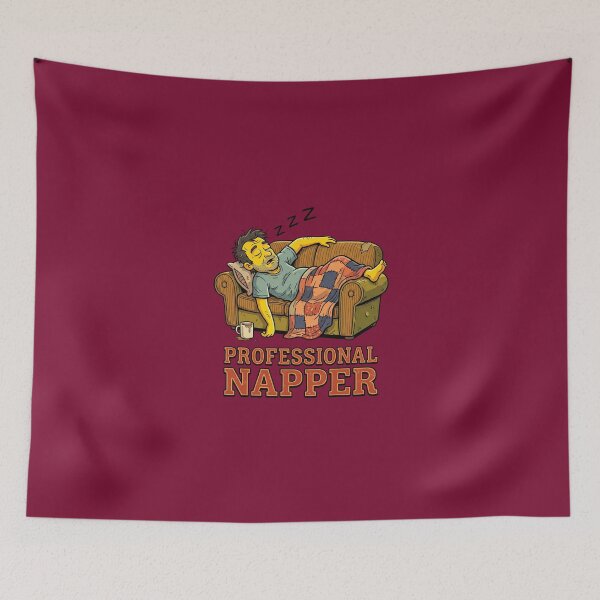 Item preview, Professional Napper Funny Sleepy Cartoon Man designed and sold by ZIARA-CLOTHING.
