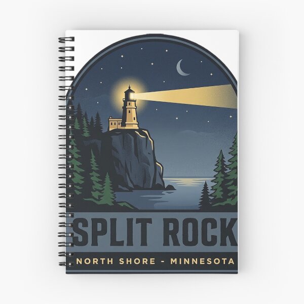 Item preview, Split Rock Lighthouse Minnesota Night Beam Vintage Badge Sticker designed and sold by DetourDgn.