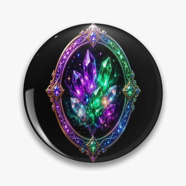 Item preview, Magical Crystal Geode - Celestial Baroque Emerald Art designed and sold by Breezes-of-Ida.