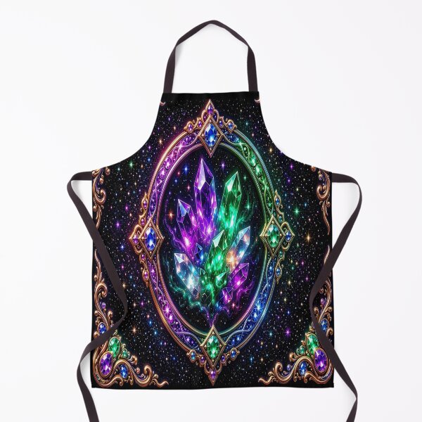 Item preview, Magical Crystal Geode - Celestial Baroque Emerald Art designed and sold by Breezes-of-Ida.
