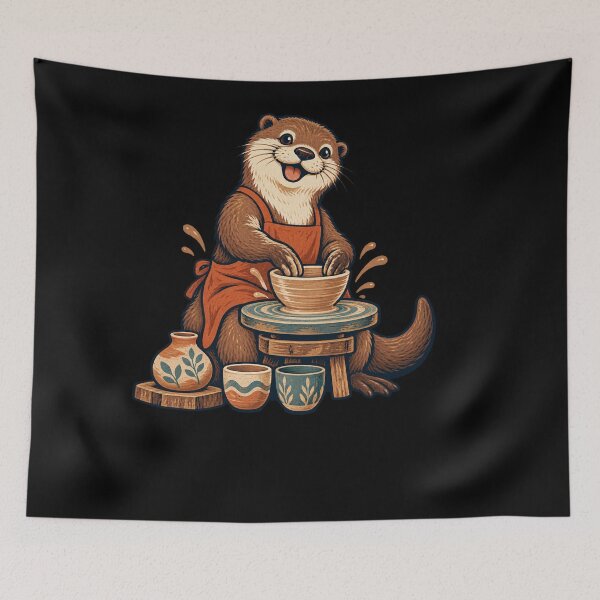 Item preview, Pottery Otter Ceramics Wheel – Cozy Potter Gift designed and sold by suechtmpoa.