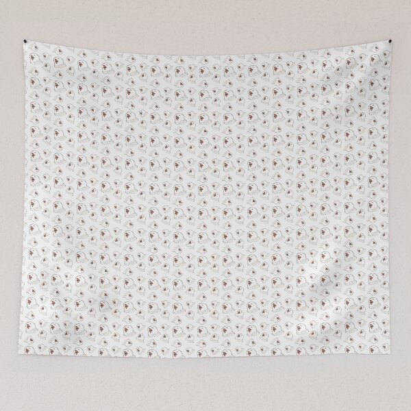 Item preview, Repeating Snowy Owl Yarning Sketch designed and sold by Cinderpaw1.