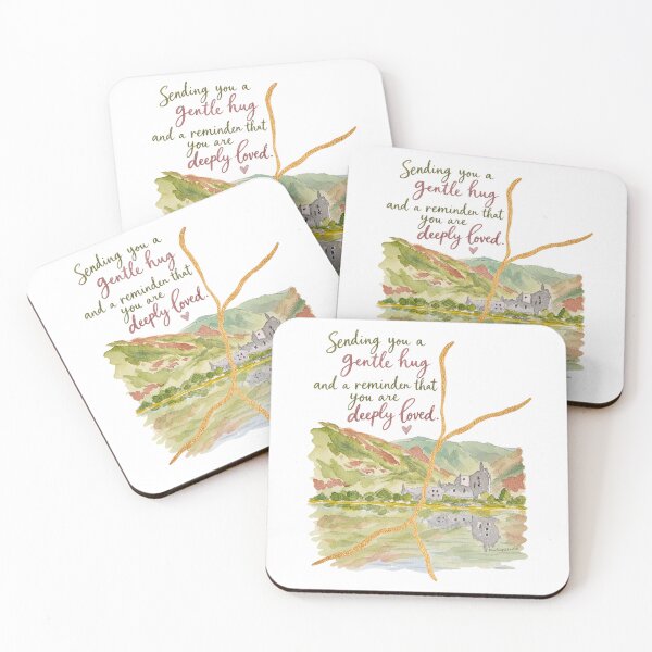 Item preview, Kilchurn Castle Gentle Hug Deeply Loved Watercolor designed and sold by newsuept25.art.