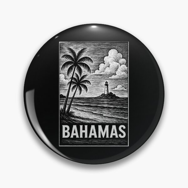 Item preview, Bahamas Linocut Style  designed and sold by Thistle-TShop.