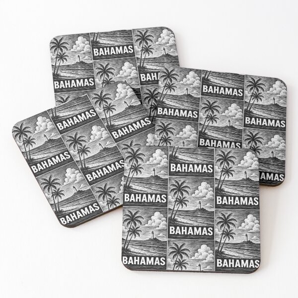 Item preview, Bahamas Linocut Style  designed and sold by Thistle-TShop.