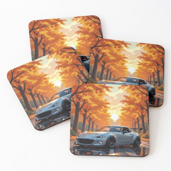 Item preview, JDM Roadster in Autumn – Japanese sports cars in the golden autumn forest designed and sold by Salimgor Hangaround Music.