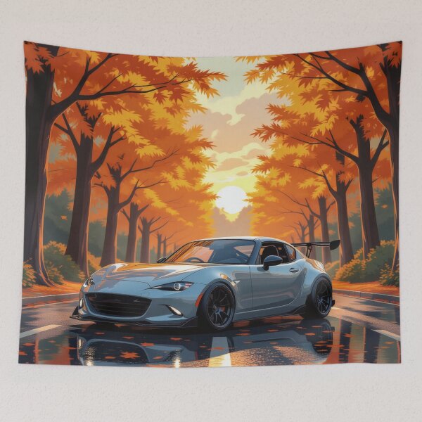 Item preview, JDM Roadster in Autumn – Japanese sports cars in the golden autumn forest designed and sold by Salimgor Hangaround Music.