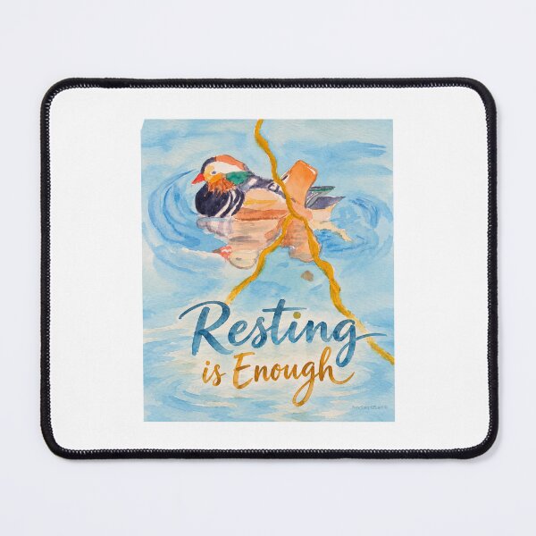 Item preview, Mandarin Duck Empathy Message - Resting is Enough designed and sold by newsuept25.art.