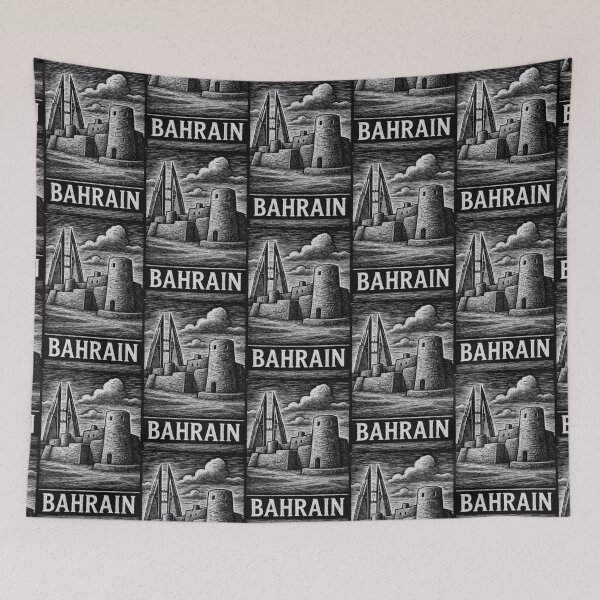 Item preview, Bahrain Linocut Style  designed and sold by Thistle-TShop.
