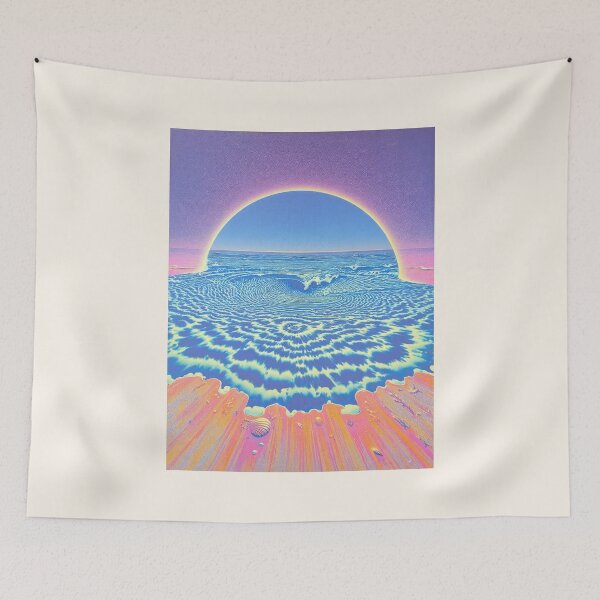 Item preview, Psychedelic Ocean Sunset Portal | Retro | Surreal Beach Wave Vortex designed and sold by BlissxPals.