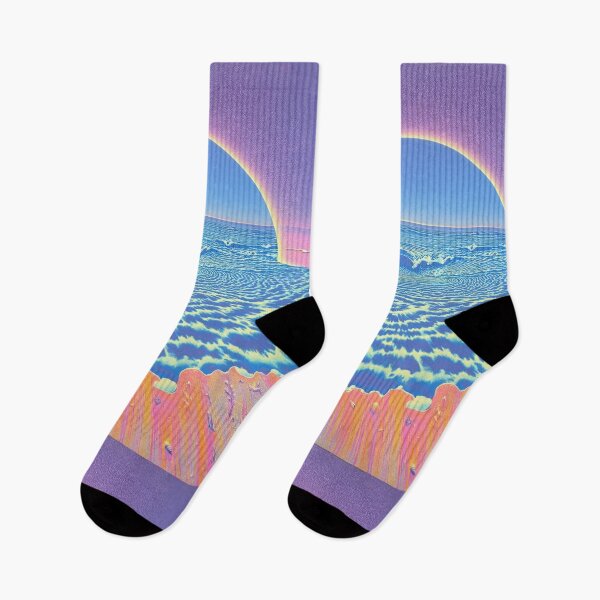 Item preview, Psychedelic Ocean Sunset Portal | Retro | Surreal Beach Wave Vortex designed and sold by BlissxPals.