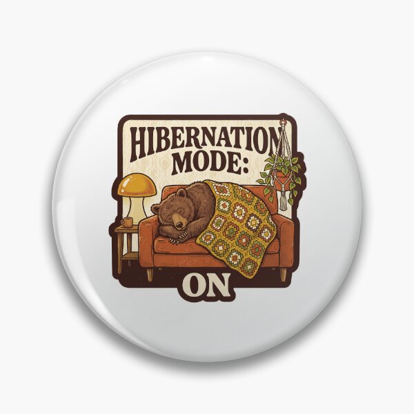 Item preview, Hibernation Mode On — Retro 70s Sleepy Bear designed and sold by TheCalmEdit.