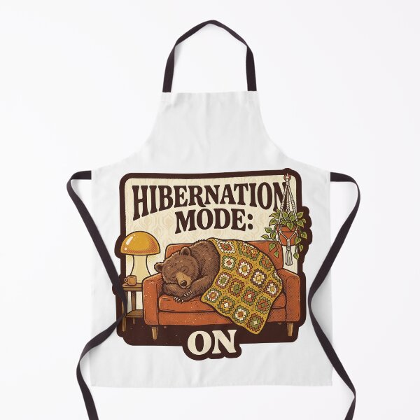 Item preview, Hibernation Mode On — Retro 70s Sleepy Bear designed and sold by TheCalmEdit.