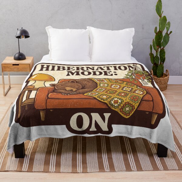 Item preview, Hibernation Mode On — Retro 70s Sleepy Bear designed and sold by TheCalmEdit.