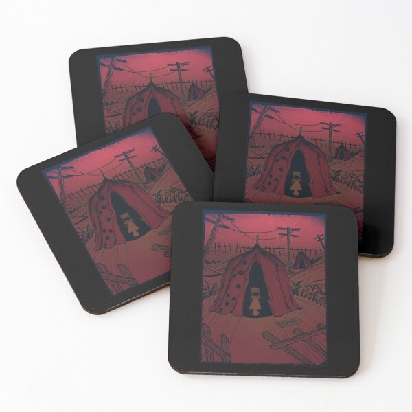 Item preview, Tent Spooky Campfire Night Surreal Horror Art designed and sold by Desainmalang.