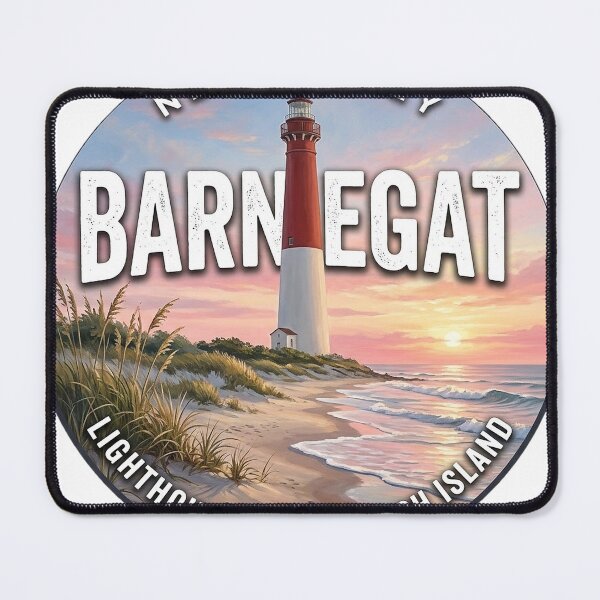 Item preview, Barnegat Lighthouse New Jersey Sunrise Dunes Round Badge Sticker designed and sold by DetourDgn.