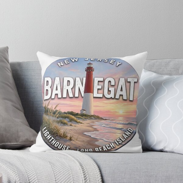 Artikelvorschau, Barnegat Leuchtturm New Jersey Sonnenaufgang Dünen Runder Abzeichenaufkleber entworfen und verkauft von DetourDgn.