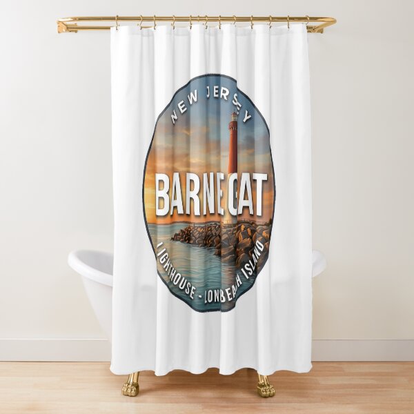 Item preview, Barnegat Lighthouse New Jersey Jetty Sunset Round Badge Sticker designed and sold by DetourDgn.