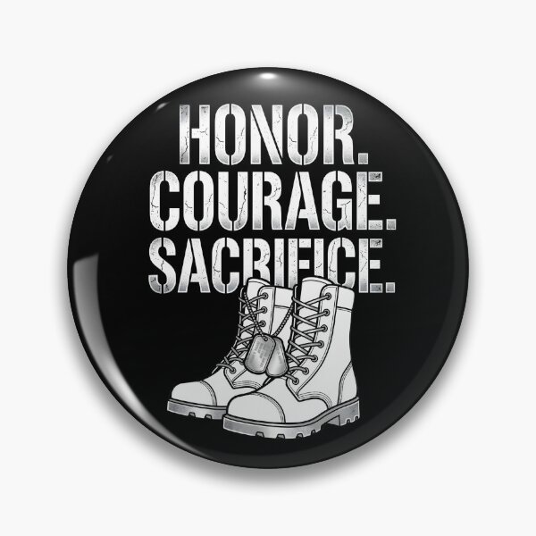 Item preview, Honor Courage Sacrifice — Military Combat Boots Dog Tags Veteran Tribute Art, Memorial Day Armed Forces Day Patriotic Gift designed and sold by Luminari Creations.