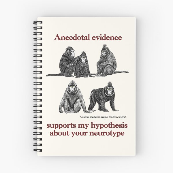 Item preview, Anecdotal Evidence Supports My Hypothesis Neurotype Celebes Crested Macaque designed and sold by QuirkyGuacamole.