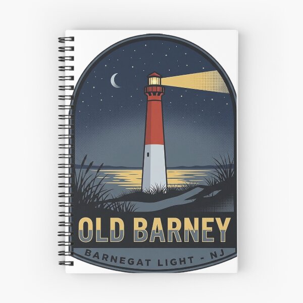 Item preview, Barnegat Lighthouse New Jersey Night Beam Vintage Badge Sticker designed and sold by DetourDgn.