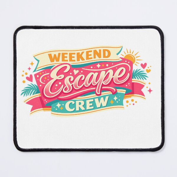 Item preview, Weekend Escape Crew Retro Vacation Friends Getaway Travel Design designed and sold by inkoutninja.