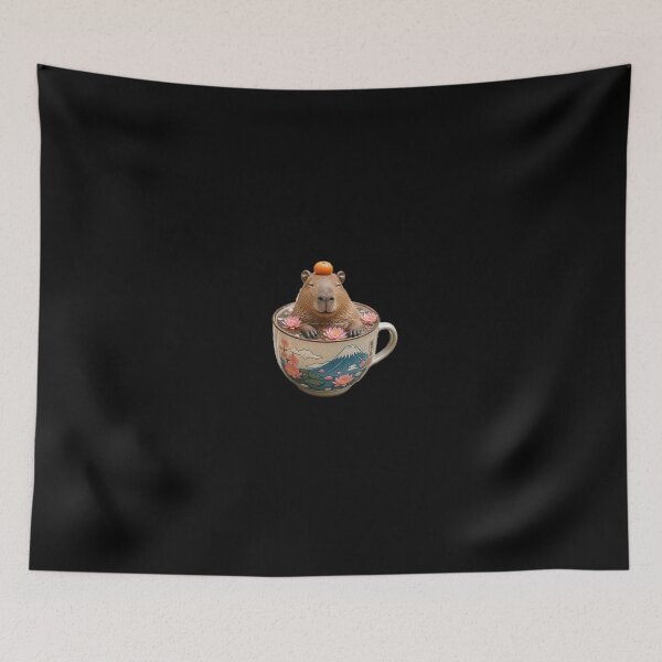 Item preview, Chill Zen Capybara In Matcha Mug designed and sold by ValhallaHub.