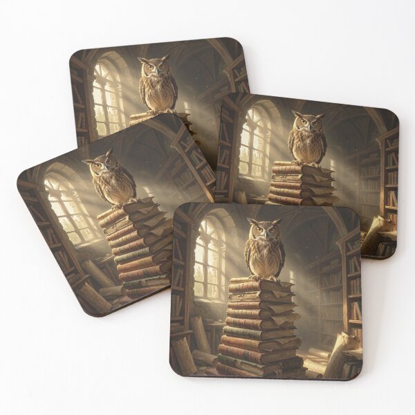 Item preview, Bookish Wise Owl in Library - Reading Books Lovers designed and sold by Wiss2Arts.