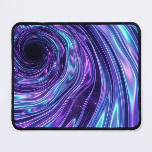 Item preview, Neon Liquid Metal Vortex - Abstract Cyberpunk Fluid Art designed and sold by AM-Storefront.