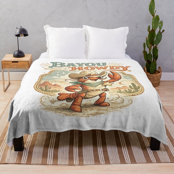 Item preview, Bayou Howdy Cute Crawfish Cowboy Cajun Louisiana Western Humor Design designed and sold by inkoutninja.