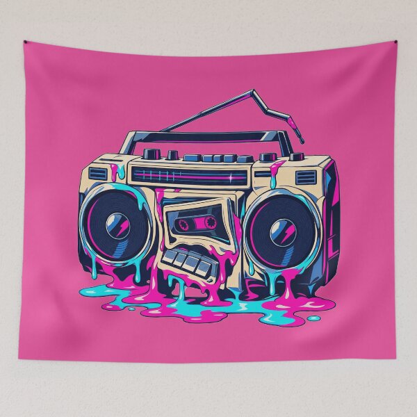Item preview, Melting Neon 80s Boombox designed and sold by KungPowUnicorn.