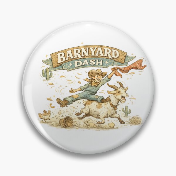 Item preview, Barnyard Dash Funny Goat Rodeo Farm Kid Vintage Country Adventure Design designed and sold by inkoutninja.