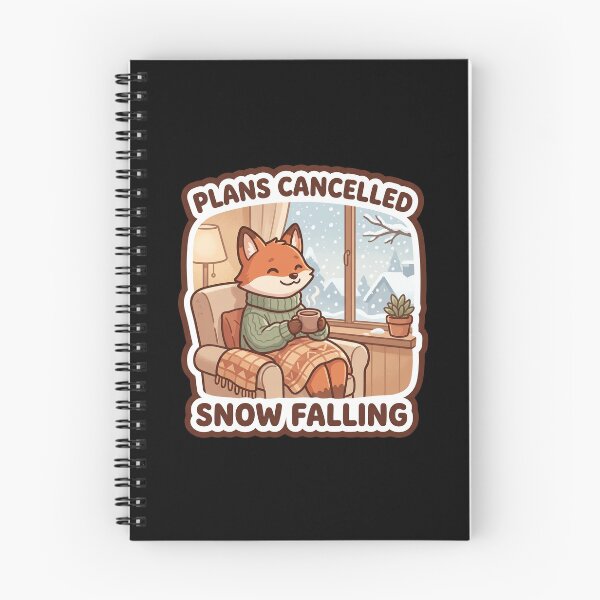 Item preview, Plans Cancelled Snow Falling — Introvert Fox designed and sold by TheCalmEdit.
