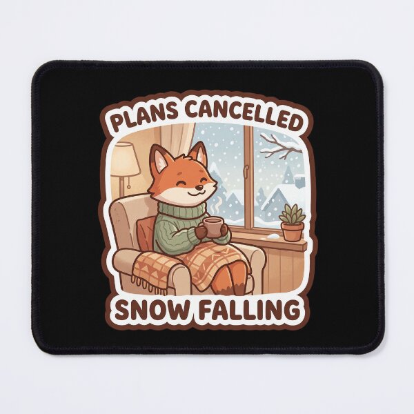 Item preview, Plans Cancelled Snow Falling — Introvert Fox designed and sold by TheCalmEdit.