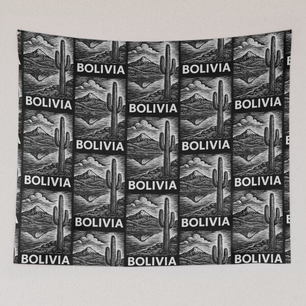 Item preview, Bolivia Linocut Style  designed and sold by Thistle-TShop.