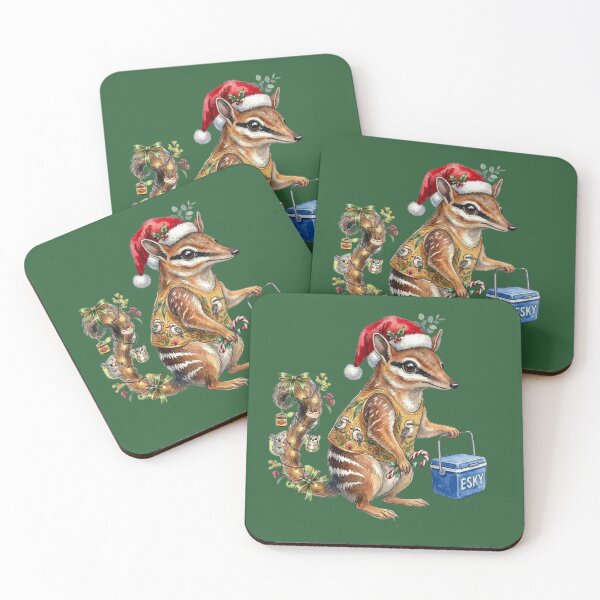 Item preview, Festive Aussie Numbat with Esky & Christmas Lights – Funny Australian Animal Art designed and sold by Wennebabs.
