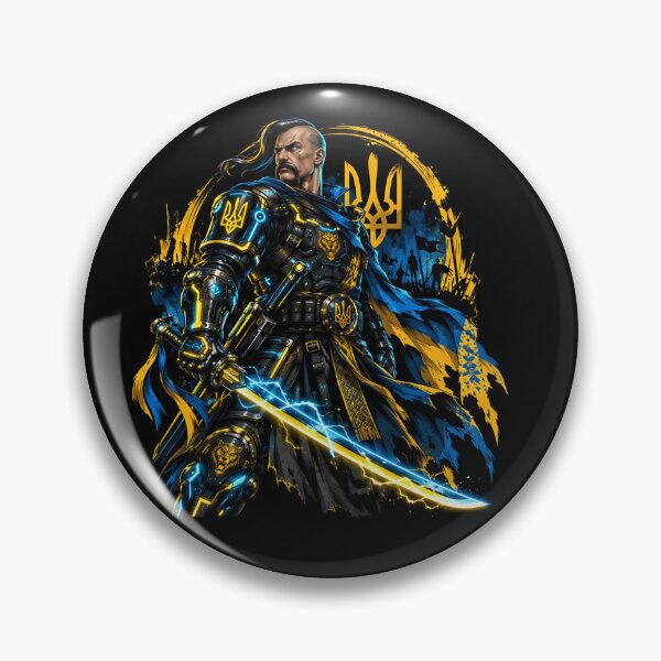 Item preview, Cyberpunk Ukrainian Cossack Warrior designed and sold by ValhallaHub.