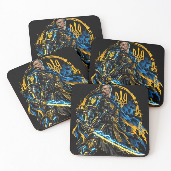 Item preview, Cyberpunk Ukrainian Cossack Warrior designed and sold by ValhallaHub.