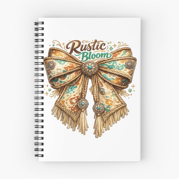 Item preview, Rustic Bloom Western Bow Turquoise Concho Cowgirl Boho Floral Design designed and sold by inkoutninja.