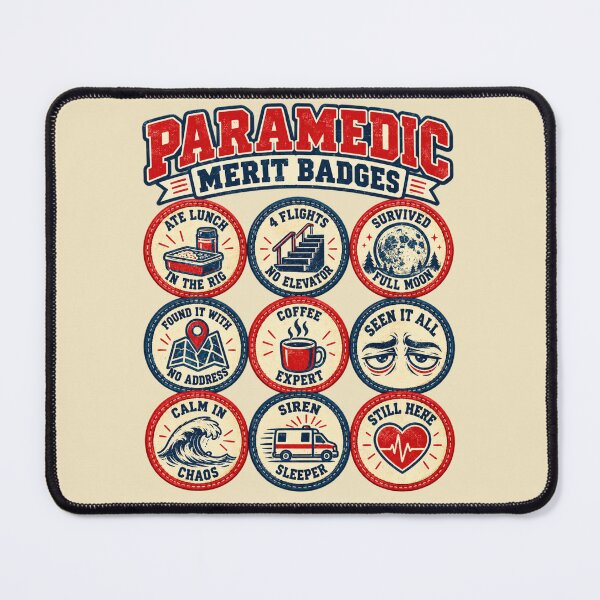 Item preview, Paramedic Merit Badges Funny EMS Paramedic Gift Vintage Patches designed and sold by Popstudio85.