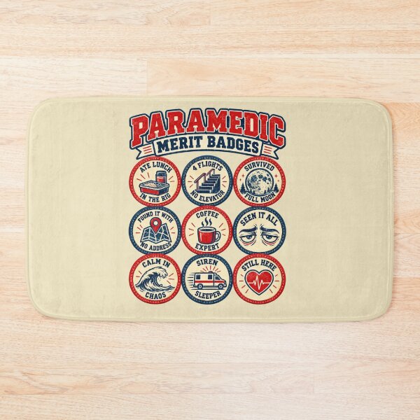 Item preview, Paramedic Merit Badges Funny EMS Paramedic Gift Vintage Patches designed and sold by Popstudio85.