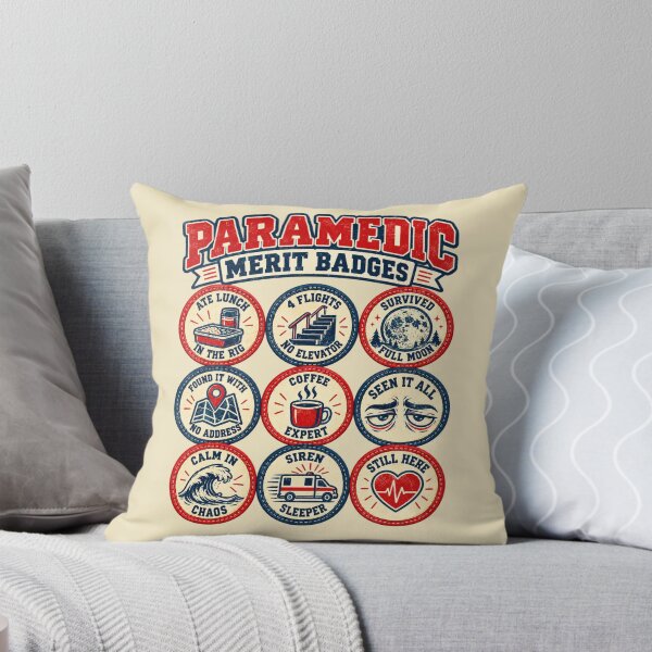 Item preview, Paramedic Merit Badges Funny EMS Paramedic Gift Vintage Patches designed and sold by Popstudio85.