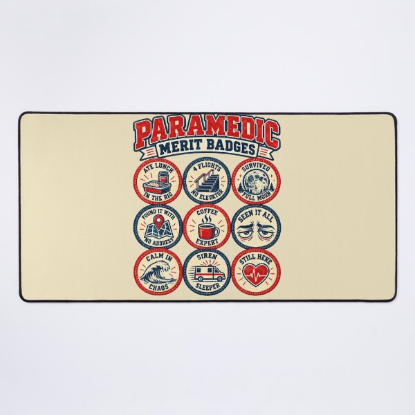 Item preview, Paramedic Merit Badges Funny EMS Paramedic Gift Vintage Patches designed and sold by Popstudio85.