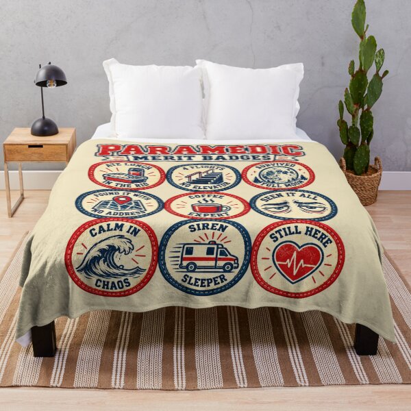Item preview, Paramedic Merit Badges Funny EMS Paramedic Gift Vintage Patches designed and sold by Popstudio85.