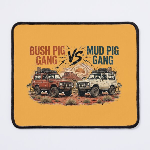 Item preview, Bush Vs Mud Pig Gang Showdown Outback Sunset designed and sold by Yellowriversss.