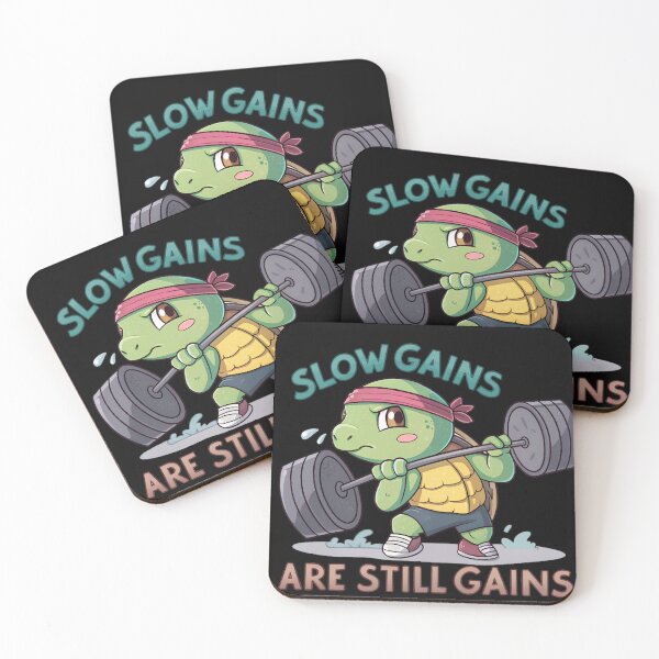 Item preview, Slow Gains Are Still Gains – Motivational Turtle Gym Design designed and sold by LucindaConn.