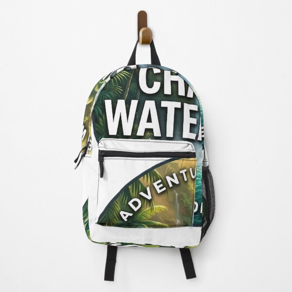 Item preview, Chasing Waterfalls Tropical Falls Hiking Round Badge Sticker designed and sold by DetourDgn.
